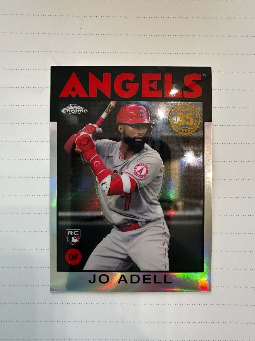 2021 Topps Chrome Baseball 1986 35th Anniversary Rookie #86BC-11 Jo ADELL ⚾